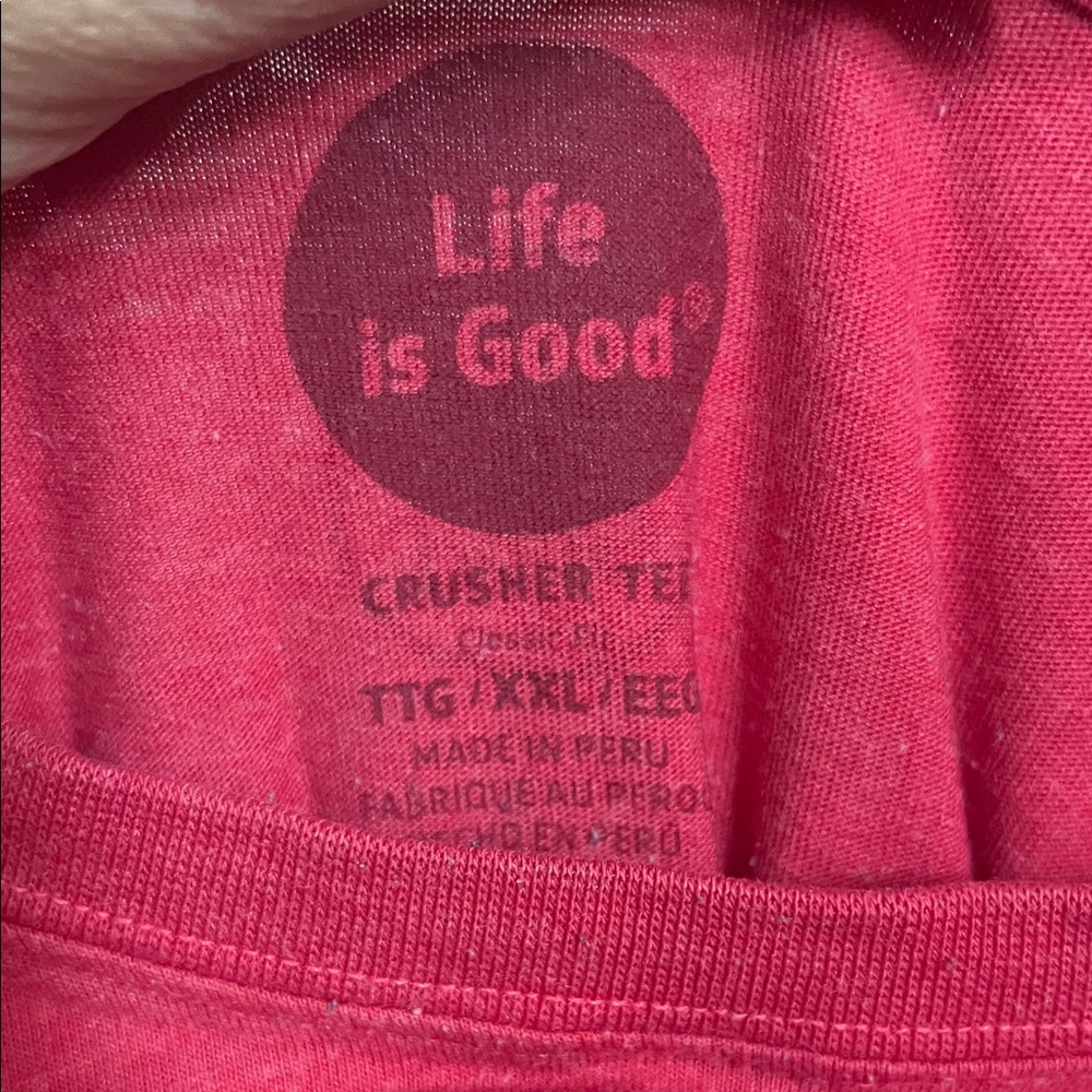 Life Is Good mens Festive Red Long Sleeve Tee - Picture 2 of 5